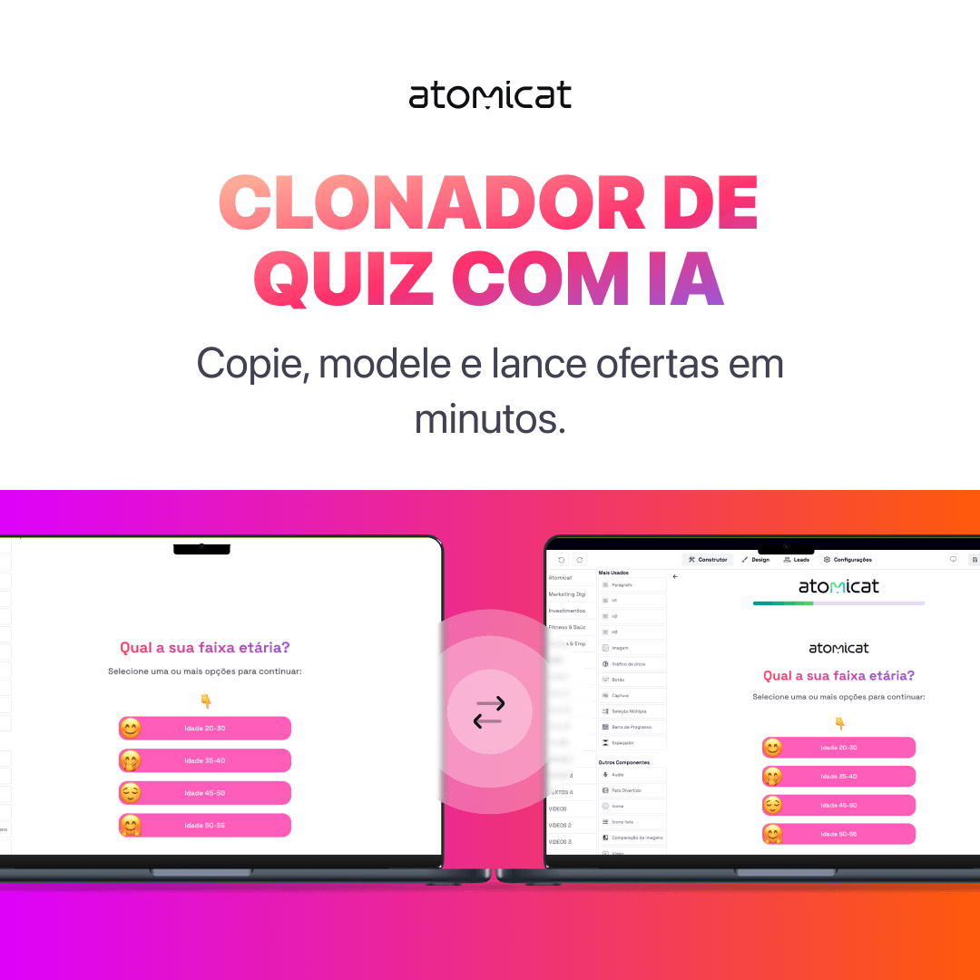 AtomicQuiz dashboard interface showing analytics and management features