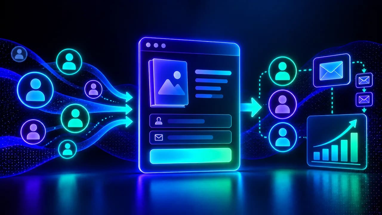 Site convertendo visitantes anônimos em leads qualificados