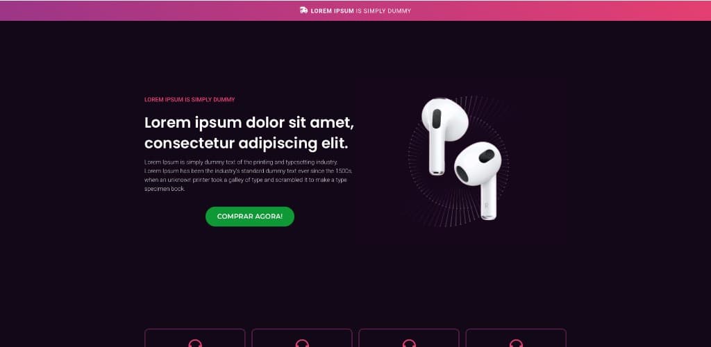Fones sem fio template preview