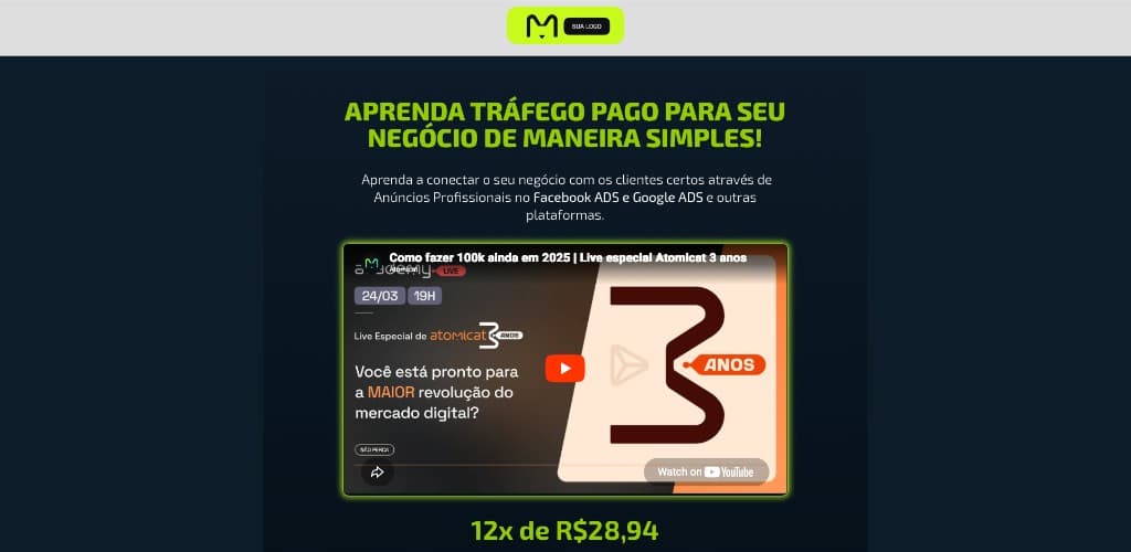 Curso de tráfego template preview