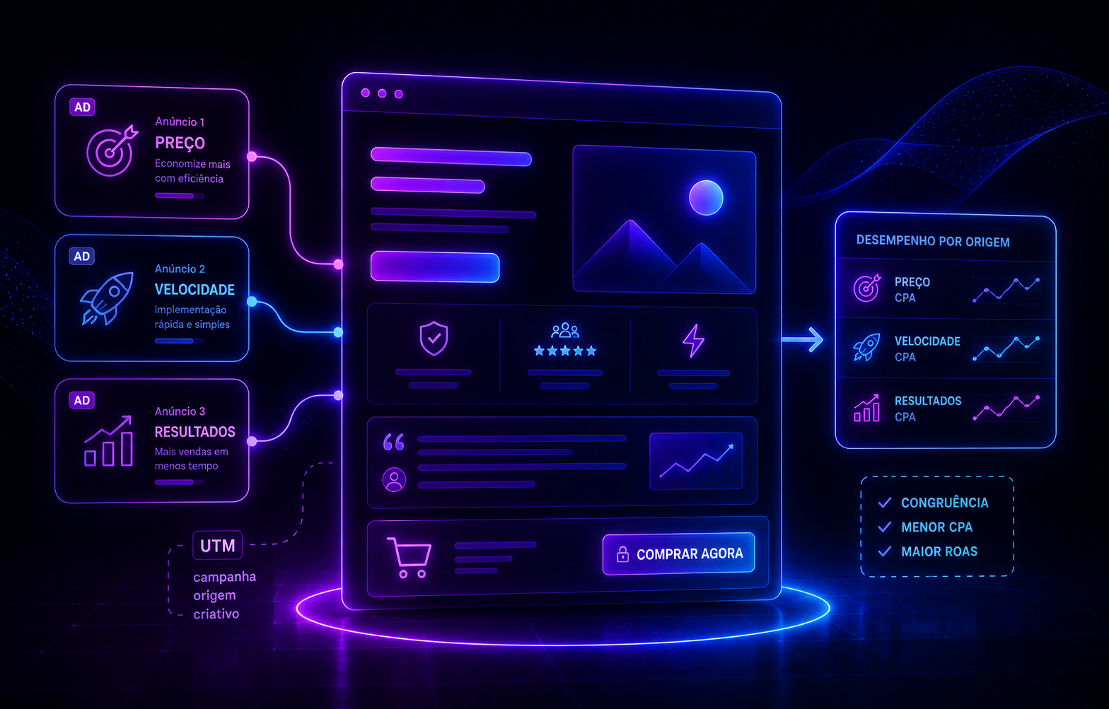 Landing page personalization by ad source without duplicating pages